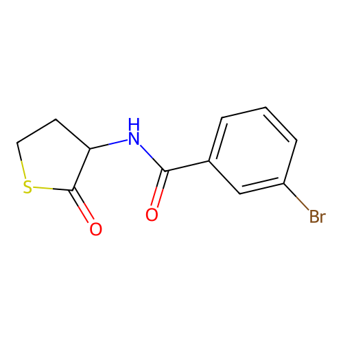 3-bromo-N-(2-oxotetrahydrothiophen-3-yl)benzamide structure