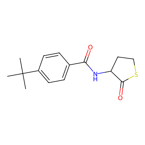 4-tert-butyl-N-(2-oxotetrahydrothiophen-3-yl)benzamide structure