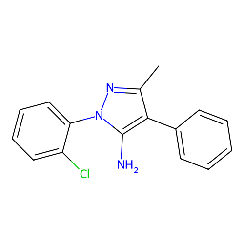 1-(2-chlorophenyl)-3-methyl-4-phenyl-1H-pyrazol-5-amine structure