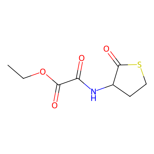 Ethyl oxo[(2-oxotetrahydro-3-thienyl)amino]acetate structure