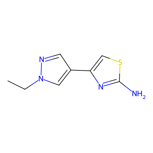 4-(1-Ethyl-1H-pyrazol-4-yl)-thiazol-2-ylamine structure
