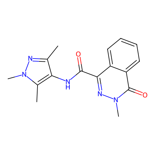 3,4-Dihydro-3-methyl-4-oxo-N-(1,3,5-trimethyl-1H-pyrazol-4-yl)-1-phthalazinecarboxamide structure