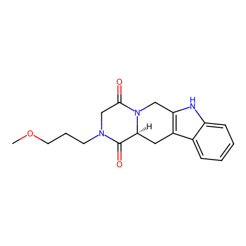 (12aS)-2-(3-methoxypropyl)-2,3,6,7,12,12a-hexahydropyrazino[1',2':1,6]pyrido[3,4-b]indole-1,4-dione structure