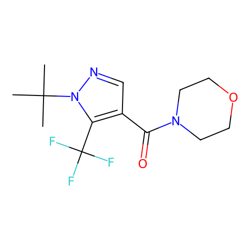 [1-(tert-butyl)-5-(trifluoromethyl)-1H-pyrazol-4-yl](morpholino)methanone structure