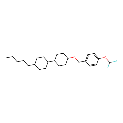4-{[4-(Difluoromethoxy)benzyl]oxy}-4'-pentyl-1,1'-bi(cyclohexyl) structure