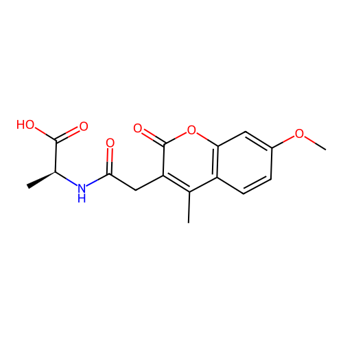 (S)-2-(2-(7-methoxy-4-methyl-2-oxo-2H-chromen-3-yl)acetamido)propanoic acid structure
