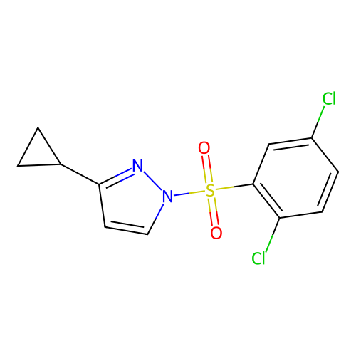 3-cyclopropyl-1-[(2,5-dichlorophenyl)sulfonyl]-1H-pyrazole structure