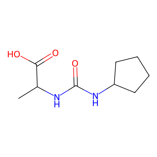 2-[(Cyclopentylcarbamoyl)amino]propanoic acid structure
