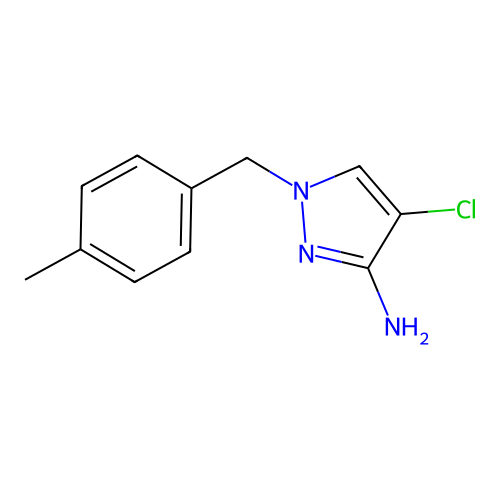 4-chloro-1-(4-methylbenzyl)-1H-pyrazol-3-amine structure