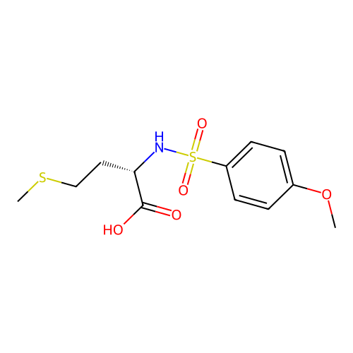 (2S)-2-[(4-methoxyphenyl)sulfonylamino]-4-methylsulfanylbutanoic acid structure
