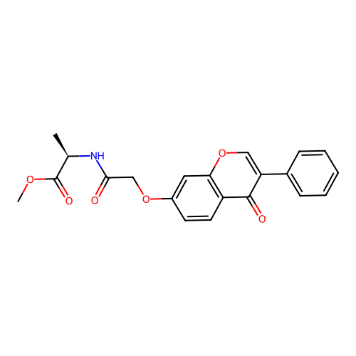 (R)-methyl 2-(2-((4-oxo-3-phenyl-4H-chromen-7-yl)oxy)acetamido)propanoate structure