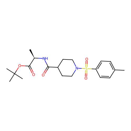 (R)-tert-butyl 2-(1-tosylpiperidine-4-carboxamido)propanoate structure