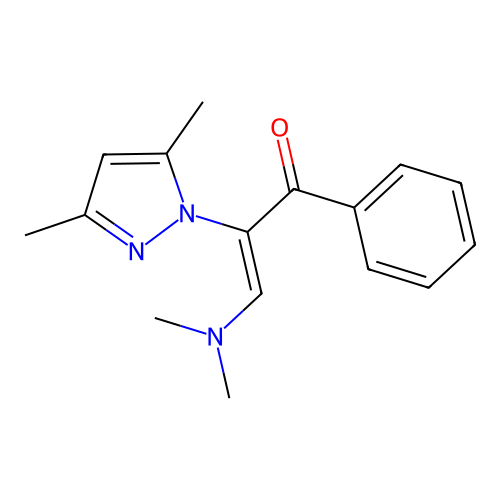 3-(Dimethylamino)-2-(3,5-dimethylpyrazol-1-yl)-1-phenylprop-2-en-1-one structure