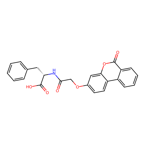 (S)-2-(2-((6-oxo-6H-benzo[c]chromen-3-yl)oxy)acetamido)-3-phenylpropanoic acid structure