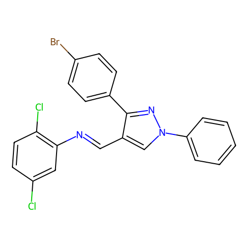 [N(E)]-N-[[3-(4-Bromophenyl)-1-phenyl-1H-pyrazol-4-yl]methylene]-2,5-dichlorobenzenamine structure