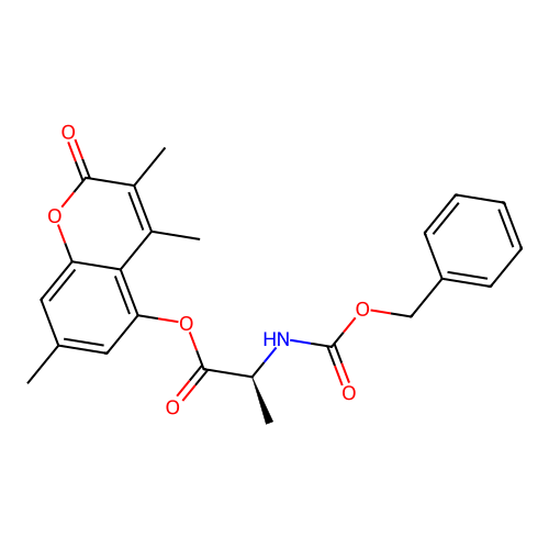 (S)-3,4,7-trimethyl-2-oxo-2H-chromen-5-yl 2-(((benzyloxy)carbonyl)amino)propanoate structure