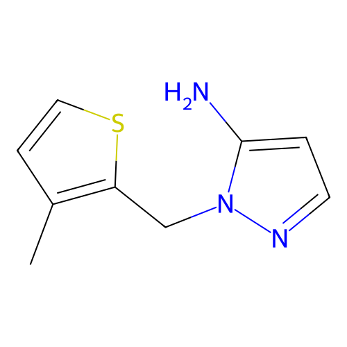 1-[(3-methylthiophen-2-yl)methyl]-1H-pyrazol-5-amine structure