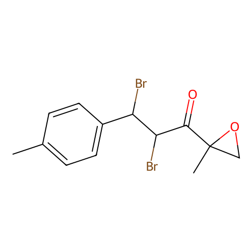 2,3-Dibromo-1-(2-methyloxiran-2-yl)-3-(p-tolyl)propan-1-one structure