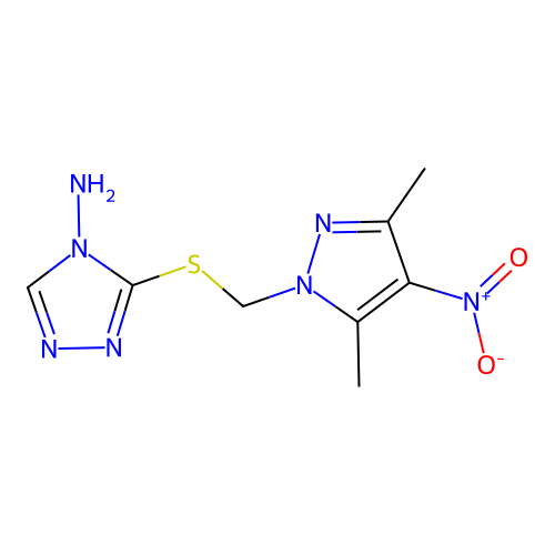 C8H11N7O2S structure