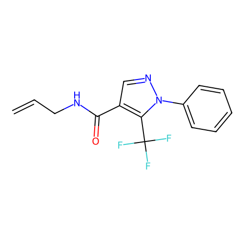 N-allyl-1-phenyl-5-(trifluoromethyl)-1H-pyrazole-4-carboxamide structure