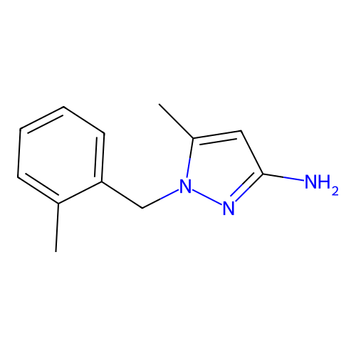 5-methyl-1-(2-methylbenzyl)-1H-pyrazol-3-amine structure