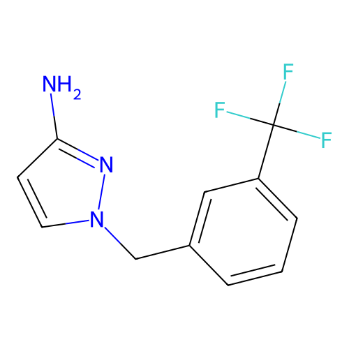 1-(3-(trifluoromethyl)benzyl)-1H-pyrazol-3-amine structure