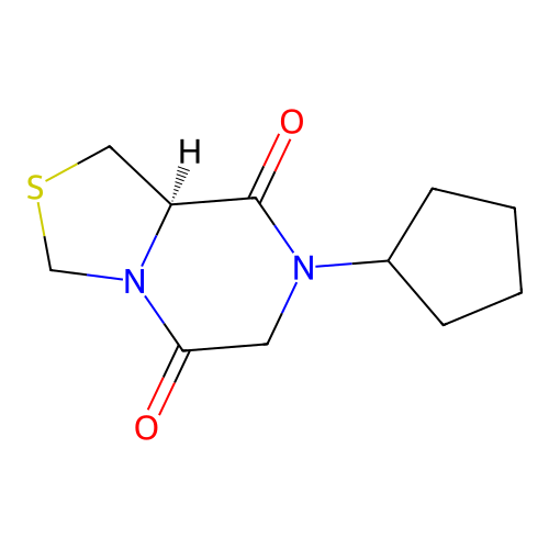 (R)-7-cyclopentyldihydro-1H-thiazolo[3,4-a]pyrazine-5,8(3H,8aH)-dione structure