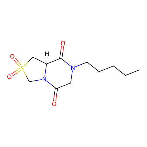 (8aR)-7-pentyltetrahydro[1,3]thiazolo[3,4-a]pyrazine-5,8-dione 2,2-dioxide structure