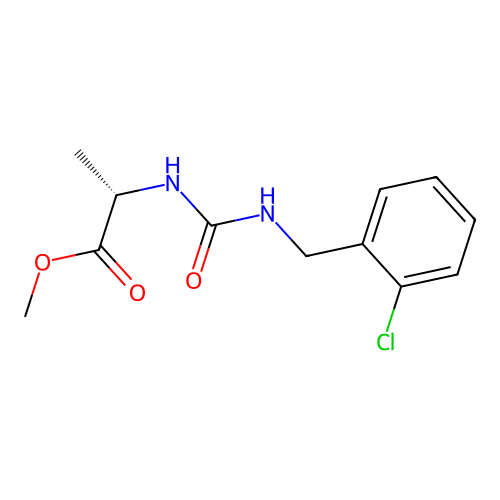 methyl N-[(2-chlorobenzyl)carbamoyl]-L-alaninate structure