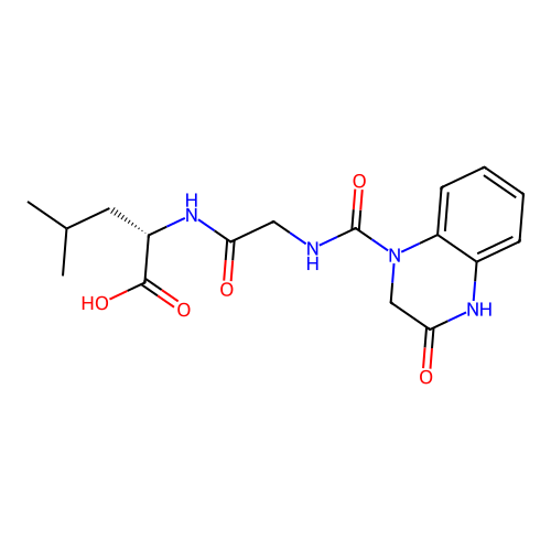 N-[(3-hydroxyquinoxalin-1(2H)-yl)carbonyl]glycyl-L-leucine structure