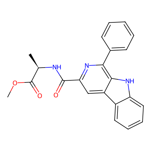 (R)-methyl 2-(1-phenyl-9H-pyrido[3,4-b]indole-3-carboxamido)propanoate structure