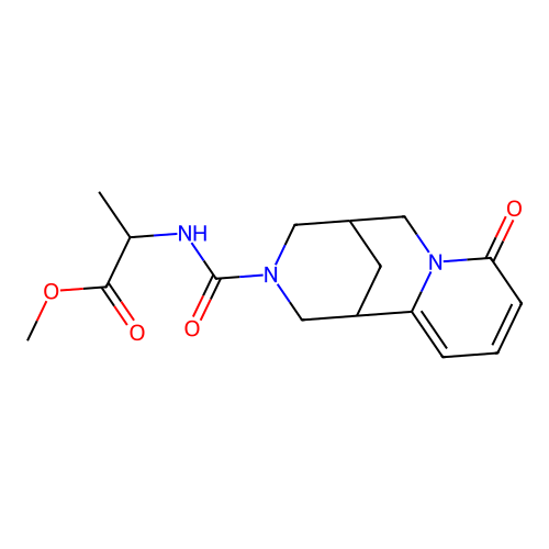 methyl N-[(6-oxo-7,11-diazatricyclo[7.3.1.0~2,7~]trideca-2,4-dien-11-yl)carbonyl]alaninate structure