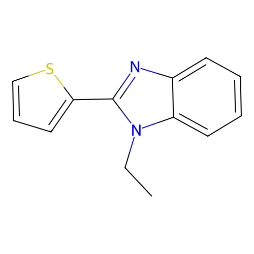 1-Ethyl-2-thiophen-2-yl-1H-benzoimidazole structure