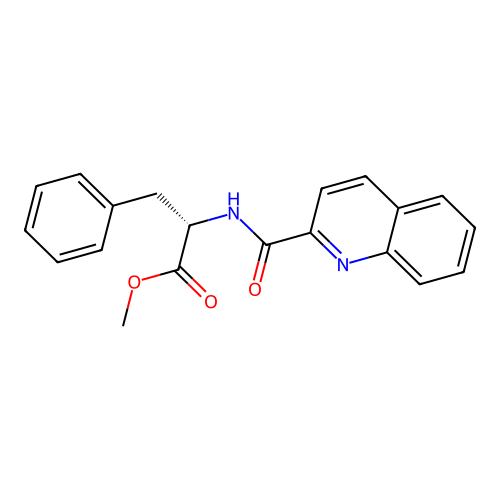 Methyl N-(quinoline-2-carbonyl)-L-phenylalaninate structure