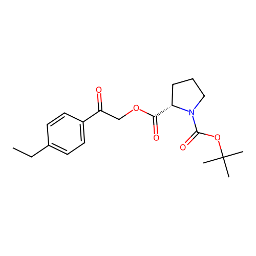 1-O-tert-butyl 2-O-[2-(4-ethylphenyl)-2-oxoethyl] (2S)-pyrrolidine-1,2-dicarboxylate structure