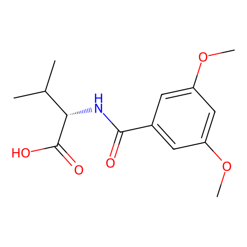 (2S)-2-[(3,5-dimethoxyphenyl)formamido]-3-methylbutanoic acid structure