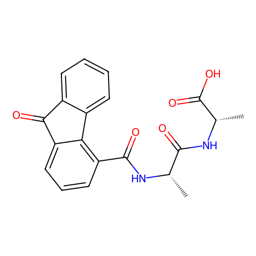 N-[(9-oxo-9H-fluoren-4-yl)carbonyl]-L-alanyl-L-alanine structure