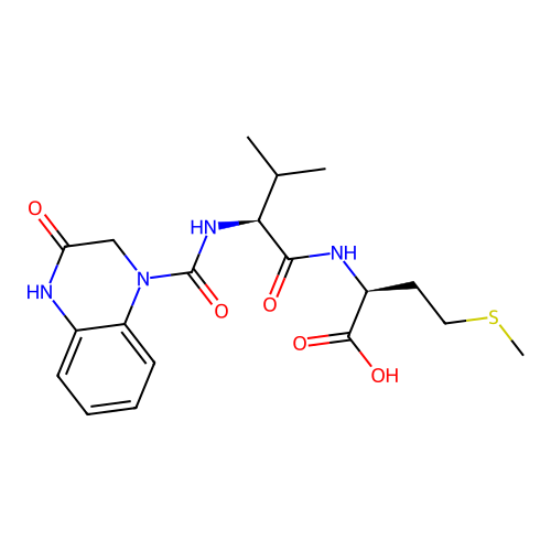N-[(3-hydroxyquinoxalin-1(2H)-yl)carbonyl]-L-valyl-L-methionine structure