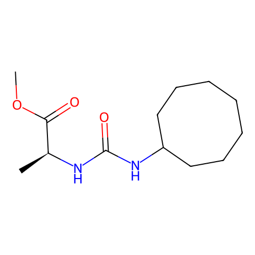 methyl N-(cyclooctylcarbamoyl)-L-alaninate structure