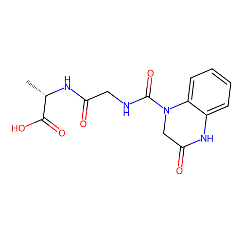 N-[(3-hydroxyquinoxalin-1(2H)-yl)carbonyl]glycyl-L-alanine structure