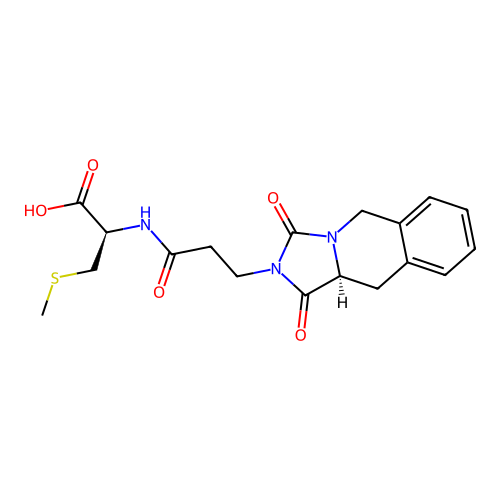 (2R)-2-[3-[(10aS)-1,3-dioxo-10,10a-dihydro-5H-imidazo[1,5-b]isoquinolin-2-yl]propanoylamino]-3-methylsulfanylpropanoic acid structure