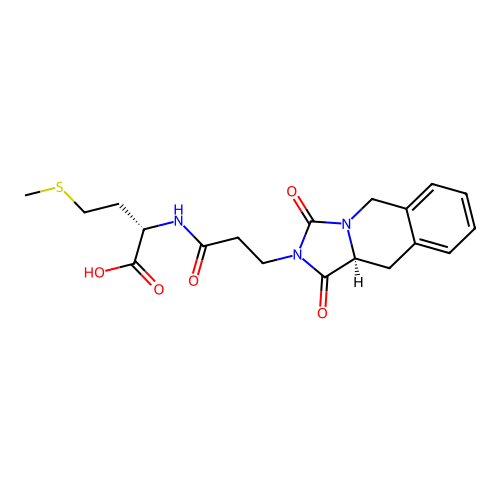 (2S)-2-[3-[(10aS)-1,3-dioxo-10,10a-dihydro-5H-imidazo[1,5-b]isoquinolin-2-yl]propanoylamino]-4-methylsulfanylbutanoic acid structure