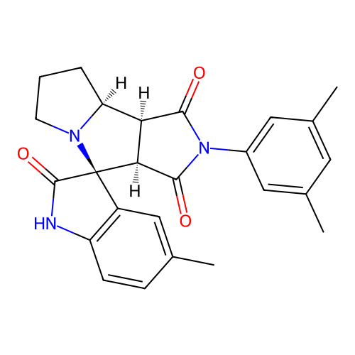 (3S,3'aR,8'aS,8'bS)-2'-(3,5-dimethylphenyl)-5-methylspiro[1H-indole-3,4'-3a,6,7,8,8a,8b-hexahydropyrrolo[3,4-a]pyrrolizine]-1',2,3'-trione structure