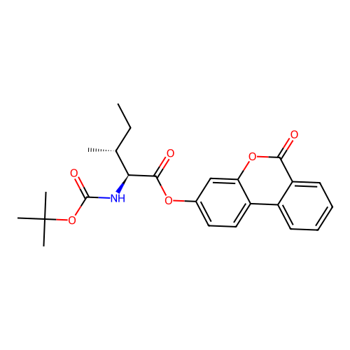 (2S,3R)-6-oxo-6H-benzo[c]chromen-3-yl 2-((tert-butoxycarbonyl)amino)-3-methylpentanoate structure