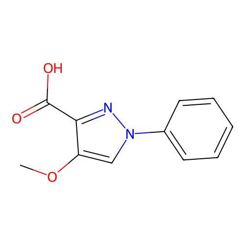 4-methoxy-1-phenyl-1H-pyrazole-3-carboxylic acid structure