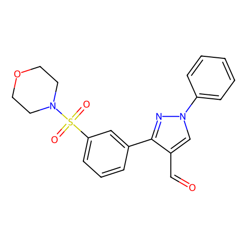 3-(3-Morpholin-4-ylsulfonylphenyl)-1-phenylpyrazole-4-carbaldehyde structure
