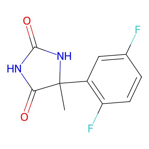 5-(2,5-Difluorophenyl)-5-methylimidazolidine-2,4-dione structure