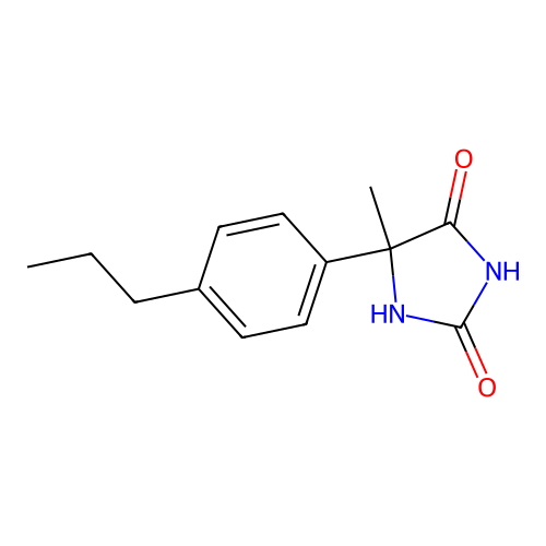 5-Methyl-5-(4-propylphenyl)imidazolidine-2,4-dione structure