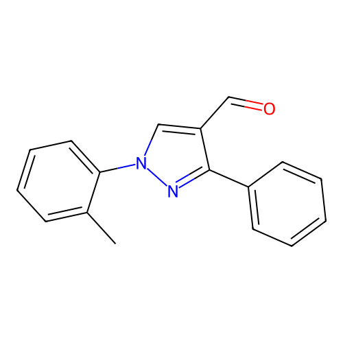 1-(2-methylphenyl)-3-phenyl-1H-pyrazole-4-carbaldehyde structure