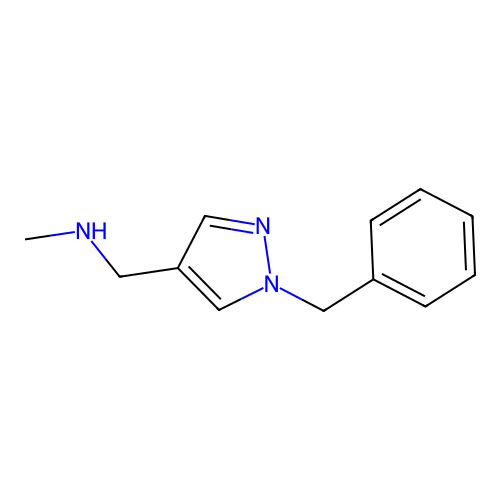 ((1-benzyl-1H-pyrazol-4-yl)methyl)(methyl)amine structure